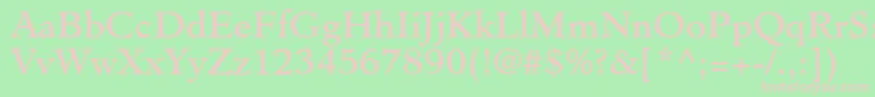 MinisterstdBook Font – Pink Fonts on Green Background
