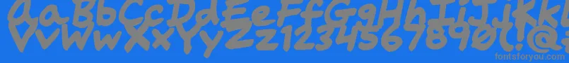 BigFatMarker Font – Gray Fonts on Blue Background