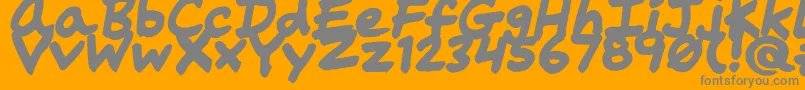 BigFatMarker Font – Gray Fonts on Orange Background