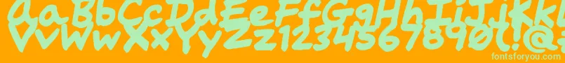 BigFatMarker Font – Green Fonts on Orange Background