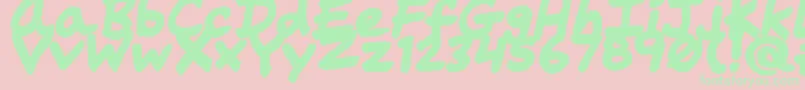 BigFatMarker Font – Green Fonts on Pink Background