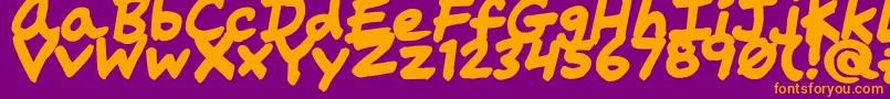 BigFatMarker Font – Orange Fonts on Purple Background