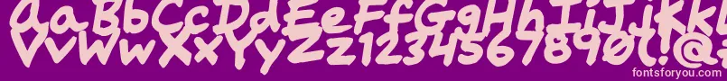 BigFatMarker Font – Pink Fonts on Purple Background