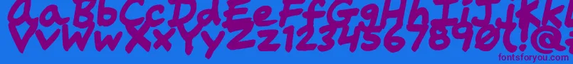 BigFatMarker Font – Purple Fonts on Blue Background