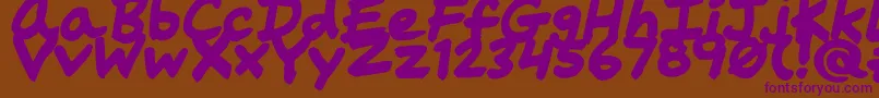 BigFatMarker Font – Purple Fonts on Brown Background