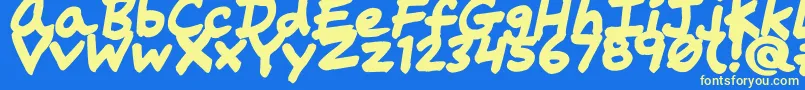 BigFatMarker Font – Yellow Fonts on Blue Background