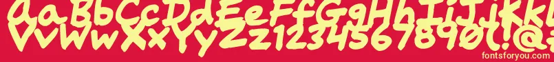 BigFatMarker Font – Yellow Fonts on Red Background