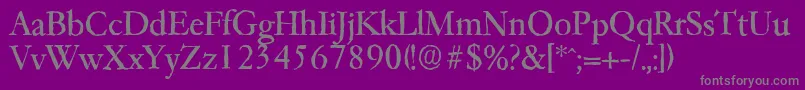 Garfeldantique Font – Gray Fonts on Purple Background