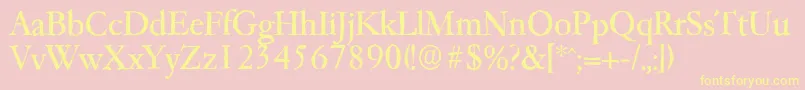 More about Garfeldantique Font Garfeldantique Font – Yellow Fonts on Pink Background
