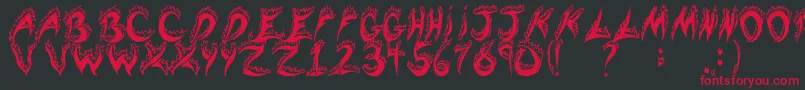 FlamingTears Font – Red Fonts on Black Background