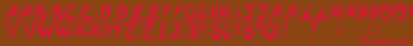 FlamingTears Font – Red Fonts on Brown Background