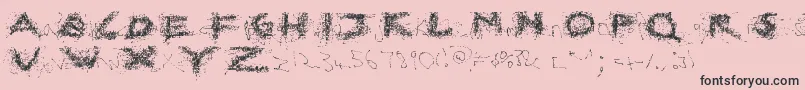 BrokenEverywhereRegular Font – Black Fonts on Pink Background