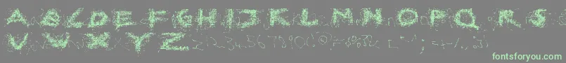 BrokenEverywhereRegular Font – Green Fonts on Gray Background