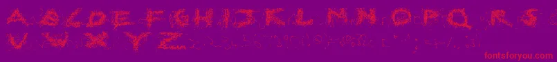 BrokenEverywhereRegular Font – Red Fonts on Purple Background