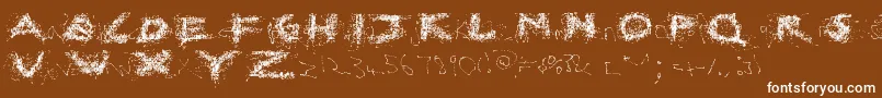BrokenEverywhereRegular Font – White Fonts on Brown Background
