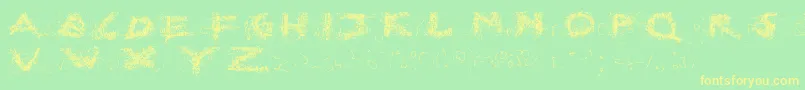 fuente BrokenEverywhereRegular – Fuentes Amarillas Sobre Fondo Verde
