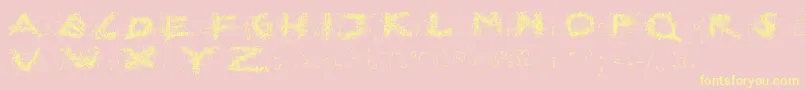 BrokenEverywhereRegular Font – Yellow Fonts on Pink Background