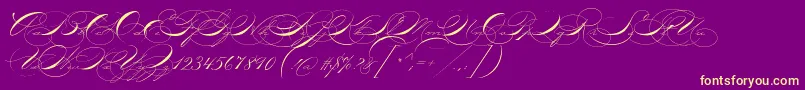 P22zanerone Font – Yellow Fonts on Purple Background