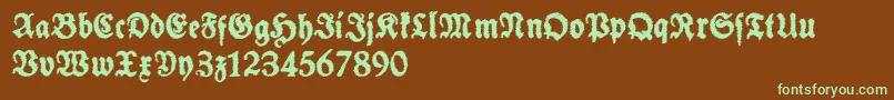 Шрифт SchneidlerHalbFetteTrashFree – зелёные шрифты на коричневом фоне