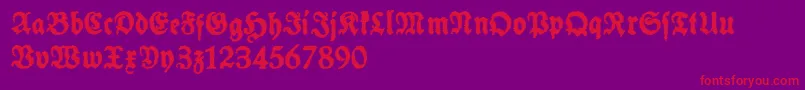 Police SchneidlerHalbFetteTrashFree – polices rouges sur fond violet