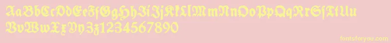 SchneidlerHalbFetteTrashFree Font – Yellow Fonts on Pink Background