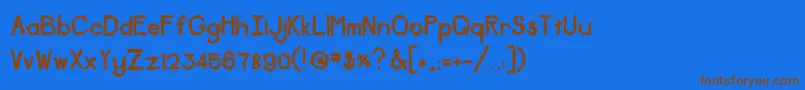 Diskontented Font – Brown Fonts on Blue Background