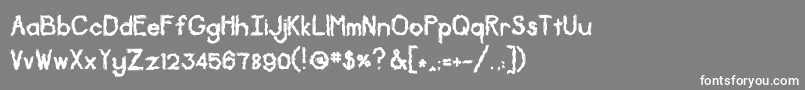 フォントDiskontented – 灰色の背景に白い文字