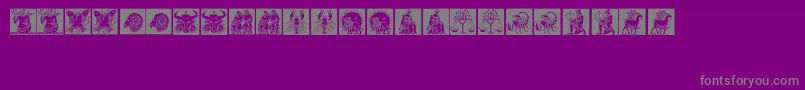 Tierkreis1 Font – Gray Fonts on Purple Background