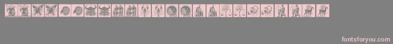 Tierkreis1 Font – Pink Fonts on Gray Background