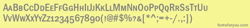 Franklingothicmedicondscc Font – Gray Fonts on Yellow Background