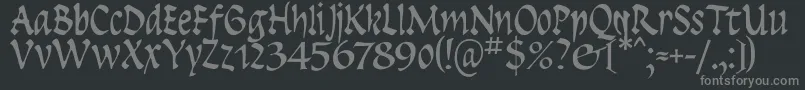 フォントInsula – 黒い背景に灰色の文字