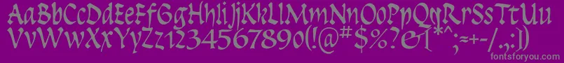 フォントInsula – 紫の背景に灰色の文字