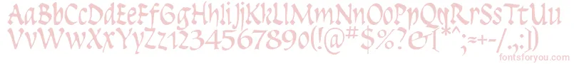 フォントInsula – 白い背景にピンクのフォント