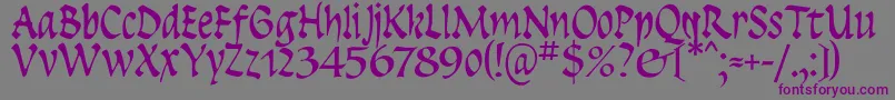 Шрифт Insula – фиолетовые шрифты на сером фоне