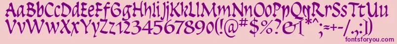 Шрифт Insula – фиолетовые шрифты на розовом фоне