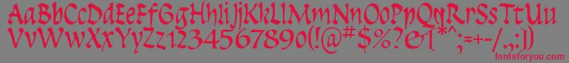 Шрифт Insula – красные шрифты на сером фоне