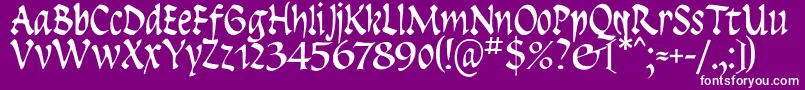 フォントInsula – 紫の背景に白い文字