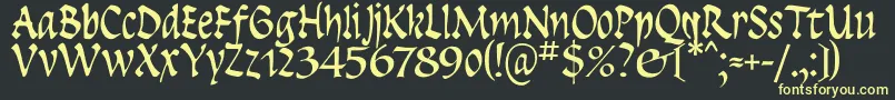 Шрифт Insula – жёлтые шрифты на чёрном фоне