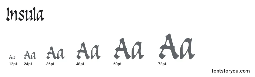 Insula Font Sizes