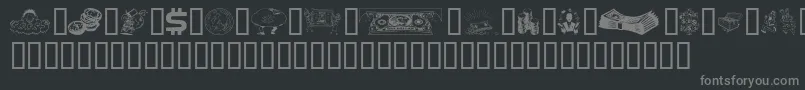 Moolah Font – Gray Fonts on Black Background