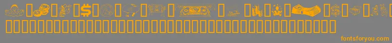 Moolah Font – Orange Fonts on Gray Background