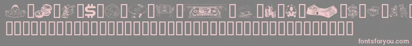Moolah Font – Pink Fonts on Gray Background