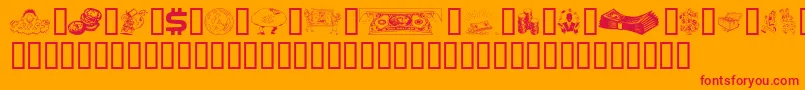 Moolah Font – Red Fonts on Orange Background