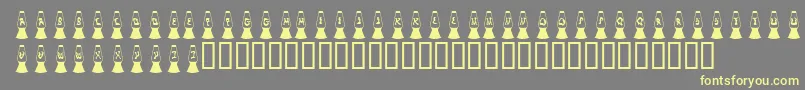 KrLavaLamp Font – Yellow Fonts on Gray Background