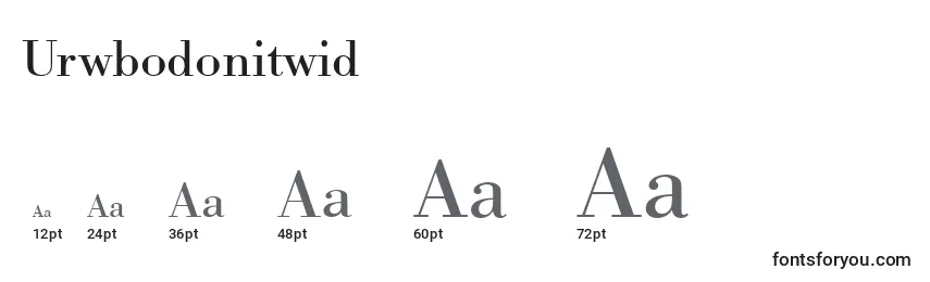 Größen der Schriftart Urwbodonitwid