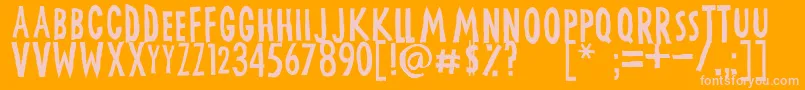 VisualEstablishment Font – Pink Fonts on Orange Background