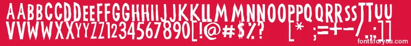 VisualEstablishment Font – White Fonts on Red Background