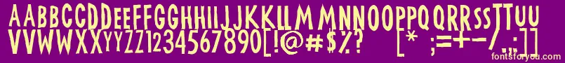 VisualEstablishment Font – Yellow Fonts on Purple Background