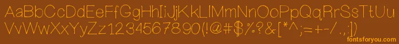 Mywanderingheart Font – Orange Fonts on Brown Background