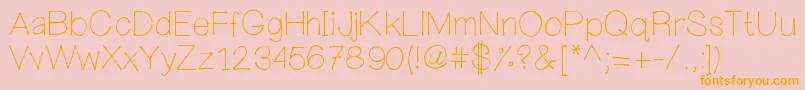 Mywanderingheart Font – Orange Fonts on Pink Background